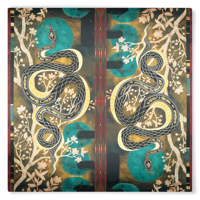 Blue Moon Serpent pillow sham