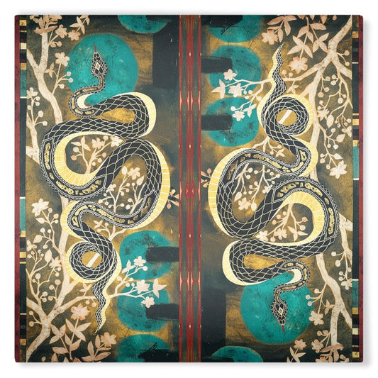 Blue Moon Serpent pillow sham