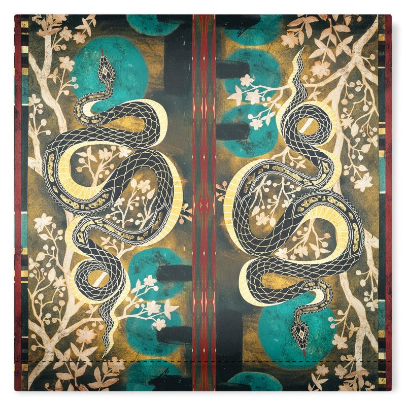 Blue Moon Serpent pillow sham