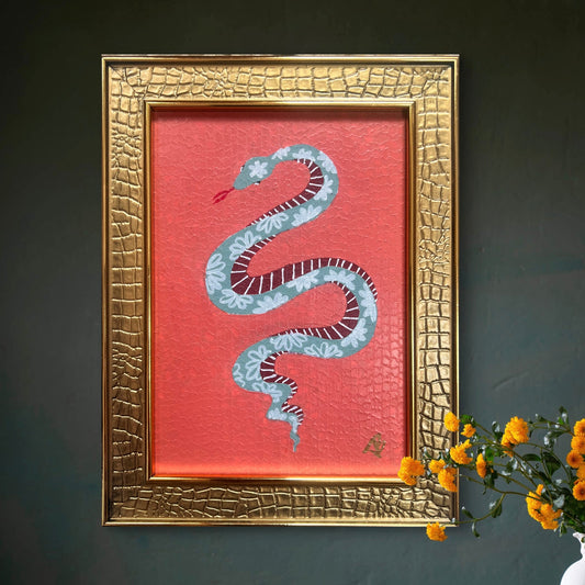 Coral & Turquoise Serpent