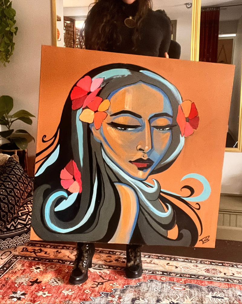 contemporary painting of a woman